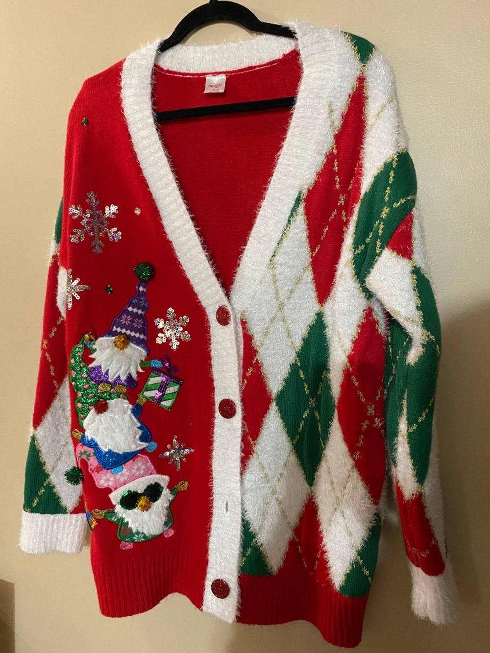 Christmas knit sweater. Great detailed design. SZ 12/14